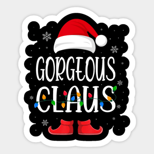 Gorgeous Santa Claus Hat With Xmas Light Christmas Holiday Sticker